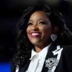 Rep. Jasmine Crockett, D-Texas, speaks during the Democratic National Convention Monday, Aug. 19, 2024, in Chicago.